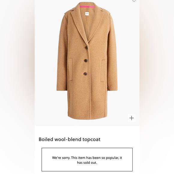 NEW / J.Crew Factory Boiled wool-blend topcoat - Picture 3 of 8